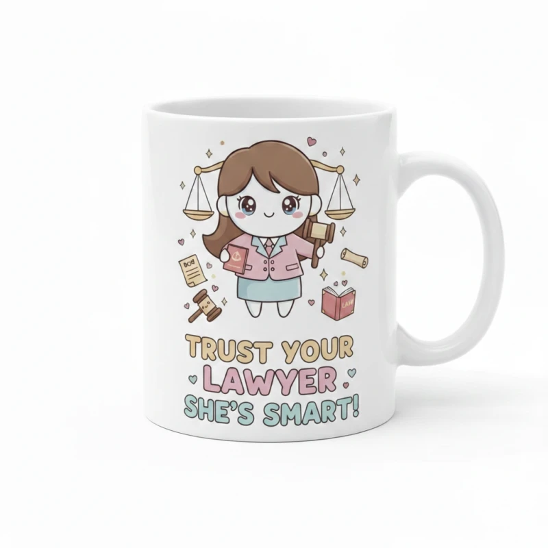 Cute Lawyer Mug – Trust Your Lawyer, She’s Smart! - 100% Organic