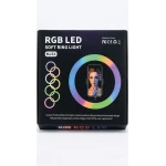 RGB LED Ring Light MJ33 with Phone Holder & Desk Stand – USB Powered Multi-Color Lighting for Live Streaming, Makeup, Photography & Study Use - Maya
