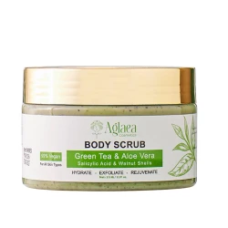 Aglaea Body Scrub with Green Tea & Aloe Vera –275 mlWith Walnut shells & Salicylic acid