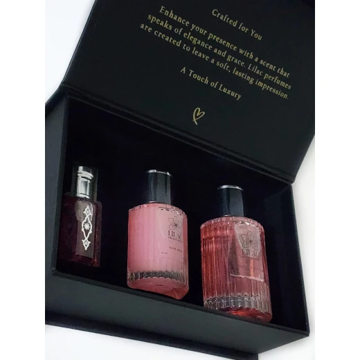 مجموعة عطر ليلاك فراغرانس بيري بليس للنساء 50 مل، 30 مل، 12 مل هدية فاخرة مجموعة عطر ليلاك فراغرانس بيري بليس للنساء 50 مل، 30 مل، 12 مل هدية فاخرة