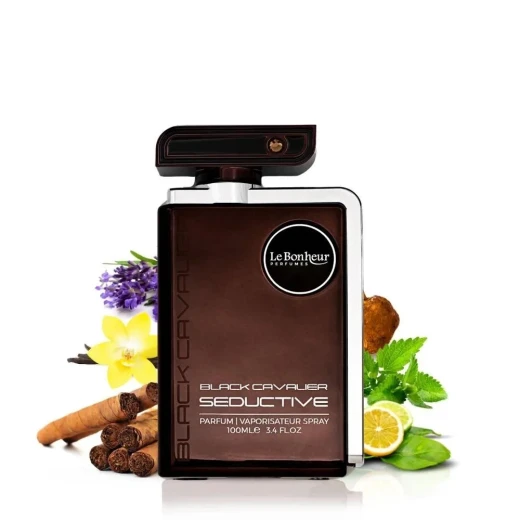Le Bonheur Black Cavalier Seductive EDP – 100ml Men's Fragrance, A Deep, Captivating, and Sensual Scent for Evening & Special Occasions Le Bonheur Black Cavalier Seductive EDP – 100ml Men's Fragrance, A Deep, Captivating, and Sensual Scent for Evening & Special Occasions