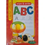 كتاب امسح ونظف ABC كتاب تعليم الحروف القابل للمسح مع قلم، تفاعلي للأطفال من 3 إلى 6 سنوات - دار الزينات