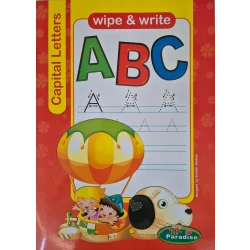 كتاب امسح ونظف ABC كتاب تعليم الحروف القابل للمسح مع قلم، تفاعلي للأطفال من 3 إلى 6 سنوات