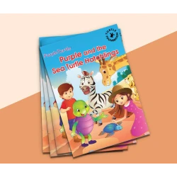 بيربل والسلحفاة البحرية الفُرْخ – قصة مصوّرة للأطفال 3–8 سنوات عن إنقاذ السلاحف البحرية والعناية بالطبيعة | من سلسلة بيربل ترتل