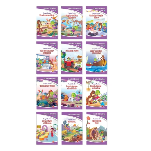 Purple Turtle Graded Readers, Level 3 Box Set, 12 Soft Cover English Storybooks for Confident Young Readers Purple Turtle Graded Readers, Level 3 Box Set, 12 Soft Cover English Storybooks for Confident Young Readers