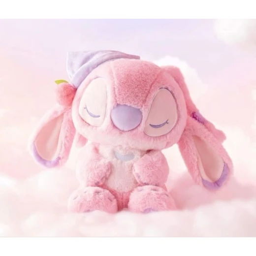Sleepy Stitch & Angel Plush Doll, 35cm, Soft & Cuddly Toy for All Ages, Cute Bedtime or Room Decor, Pink Sleepy Stitch & Angel Plush Doll, 35cm, Soft & Cuddly Toy for All Ages, Cute Bedtime or Room Decor, Pink