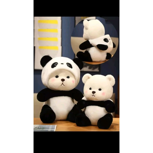 Hoodie Bear – Panda Edition – 40cm | Cute Plush Toy with Hoodie – Perfect Gift or Room Décor - AS art - Image 2
