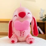 Stitch Doll with a Heart – 40cm | Soft, Cuddly Plush Toy – Perfect Gift for All Occasions Pink - AS art