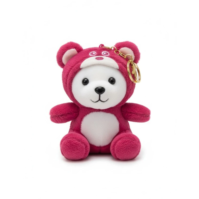 AS art Cute Teddy Bear Keychain – Soft Plush Charm with Unique Outfits, Perfect for Bags, Keys & Sweet Gifts - AS art