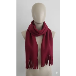 وشاح شتوي دافئ من الجوخ - احمرخمري مقاس سخي 30 * 150 سم، يوفر تغطية ودفءًا مثاليين للرقبة والصدر