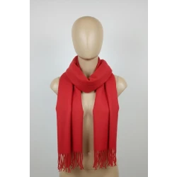 وشاح موهير احمر طويل 30*175 الراحة المطلقة والأناقة العصرية دون أي وزن إضافي