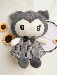 Elegant Kuromi doll in a plaid dress - Special edition, 40cm - AS art - Image 2