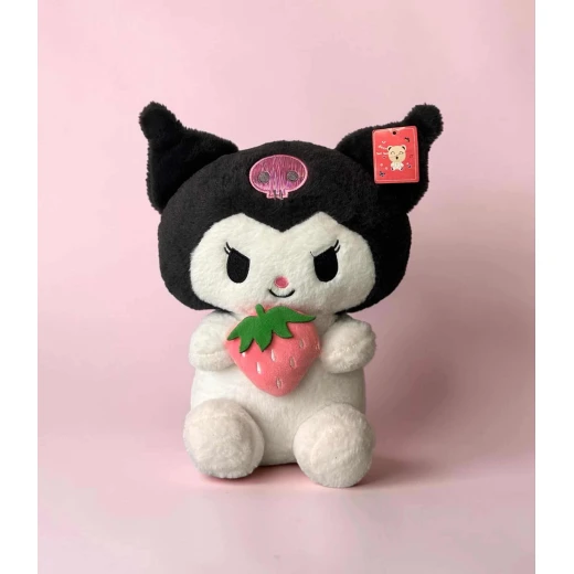 Elegant Kuromi doll in a plaid dress - Special edition, 40cm Elegant Kuromi doll in a plaid dress - Special edition, 40cm