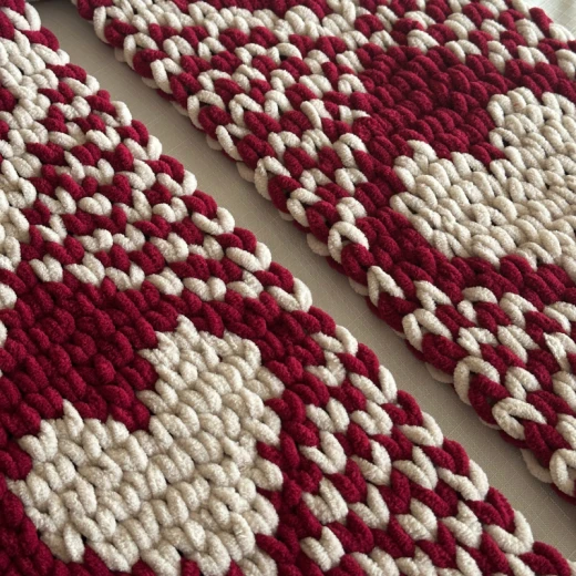 Gifted Yarns Heart Scarf, Red, Cozy & Stylish Winter Scarf for Women, Soft 100% Micro Polyester, 19x145 cm, Machine Washable - Gifted yarns - Image 3