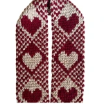 Gifted Yarns Heart Scarf, Red, Cozy & Stylish Winter Scarf for Women, Soft 100% Micro Polyester, 19x145 cm, Machine Washable - Gifted yarns
