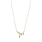 AURA Gold necklace featuring three elegant roses – a feminine and graceful touch that symbolizes beauty and love, with guaranteed color - Aura