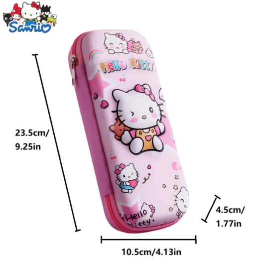 3D Hello Kitty Pencil Case for Girls Pink Hard Shell Large Capacity Stationery Organizer 23.5x10.5x4.5 cm - Snugsy - Image 2