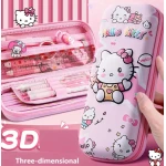 3D Hello Kitty Pencil Case for Girls Pink Hard Shell Large Capacity Stationery Organizer 23.5x10.5x4.5 cm - Snugsy