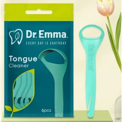 Dr. Emma Tongue Cleaner Scraper – Pack of 6, Professional Oral Hygiene Tool for Fresh Breath, Bad Breath Prevention, and Daily Dental Care