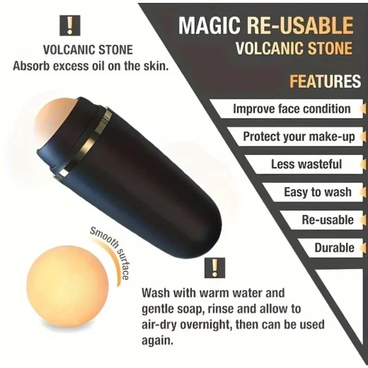 Volcanic Stone for Deep Pore Cleansing and Oil Control – Natural Face Mattifying Tool for Daily Skincare - Snugsy - Image 4