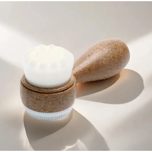 Natural Coconut Fiber Face & Body Brush | Eco-Friendly Manual Exfoliator for Deep Cleansing & Circulation | Sustainable Skincare Dry Brushing Tool - Snugsy - Image 3