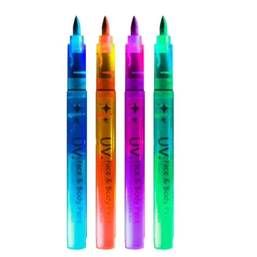 UV Face and Body Paint – 8-Color Neon Set, Skin-Safe, Non-Toxic, Quick-Dry, Waterproof – Glows Under UV and Blacklight - Snugsy - Image 2