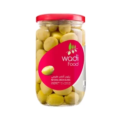Wadi Food whole Natural green Olives 400G