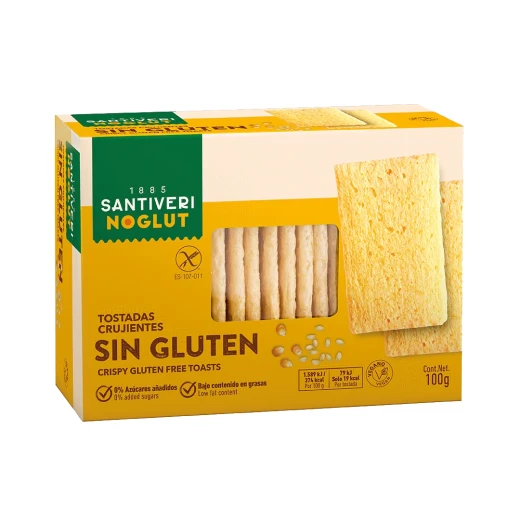 Santiveri Light Toasts Free Gluten 100g Box Santiveri Light Toasts Free Gluten 100g Box