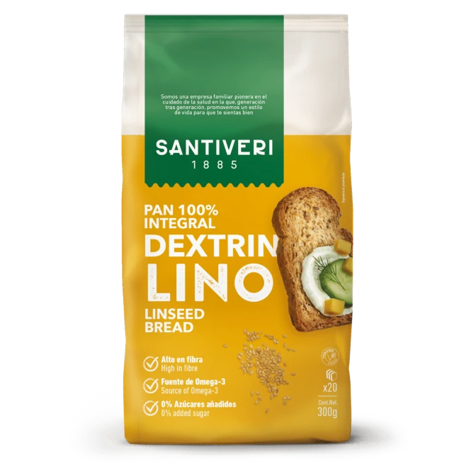 Santiveri Pan Dextrinado Lino 300 Gr - Santiveri
