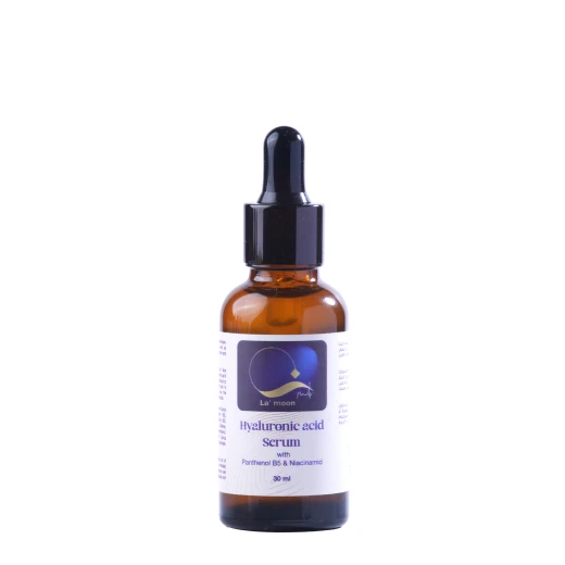 La moon Hyaluronic Acid Serum 30ml deeply hydrates and boosts elasticity with Hyaluronic Acid Vitamin B5 and B3 La moon Hyaluronic Acid Serum 30ml deeply hydrates and boosts elasticity with Hyaluronic Acid Vitamin B5 and B3