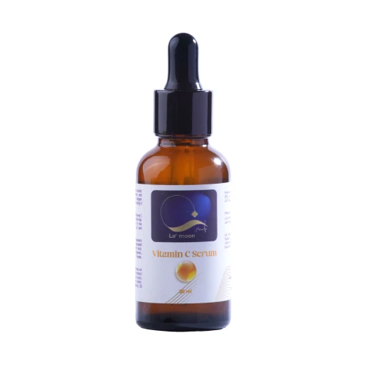 La moon Vitamin C Serum 30ml brightens skin boosts collagen and reduces dark spots with Vitamin C Castor Oil Hyaluronic Acid and Glycerin