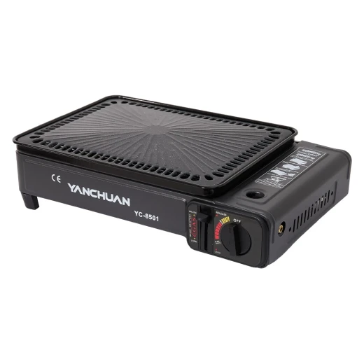 YANCHUAN Portable Outdoor Gas Grill with 6 Skewers, Tongs & Brush – Camping & Picnic - Yanchuan - Image 5