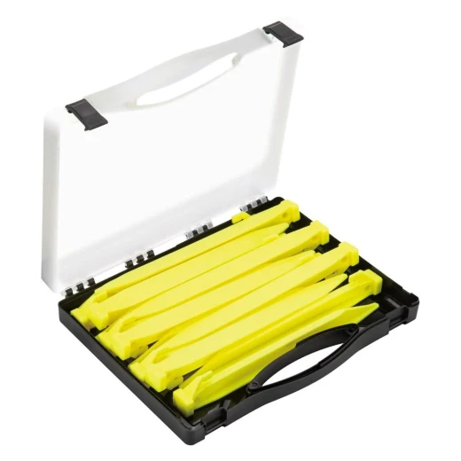 طقم أوتاد خيمة بلاستيكية 22 سم - أسود - 15 قطعة - خفيف ومتين للتخييم من عتاد طقم أوتاد خيمة بلاستيكية 22 سم - أسود - 15 قطعة - خفيف ومتين للتخييم من عتاد