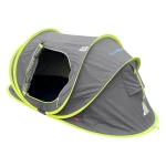 Modern Cotton Sleeping Tent 2.4×1.2×1 m – Durable & Easy Setup (Gray × Lime) - Atad
