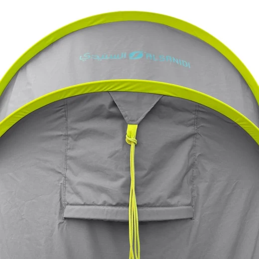 Modern Cotton Sleeping Tent 2.4×1.2×1 m – Durable & Easy Setup (Gray × Lime) - Atad - Image 4