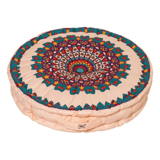 DPT Pink Round Floor Cushion 45×10 cm, Comfortable, Portable, Fade-Resistant