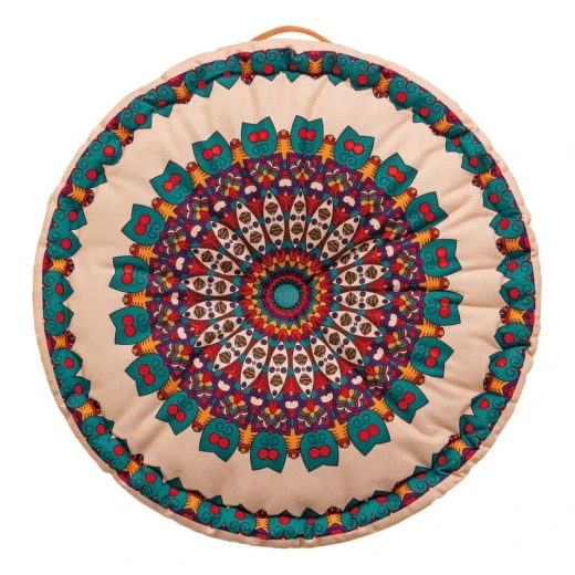 وسادة جلوس دائرية وردية 45×10 سم, مريحة، سهلة الحمل، مقاومة للبهتان من دي بي تي - دي بي تي - Image 4