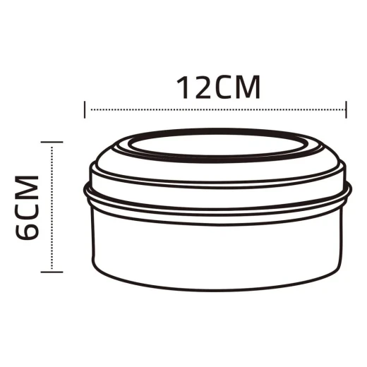 ALSANIDI Aluminum Date Bowl 12cm – 0.68L – with Clear Lid - AlSANIDI - Image 2