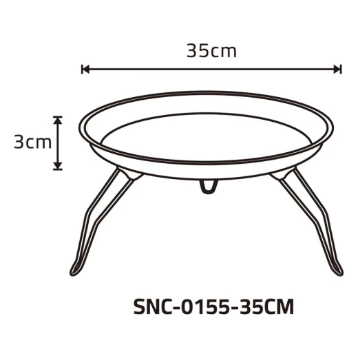 Atad Heavy-Duty Stainless Steel Round Tray with Foldable Legs – 35 cm – Durable, Stable & Easy to Clean - Atad - Image 5