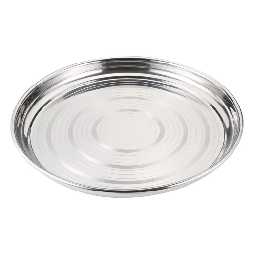 Atad Heavy-Duty Stainless Steel Round Tray with Foldable Legs – 35 cm – Durable, Stable & Easy to Clean - Atad - Image 3