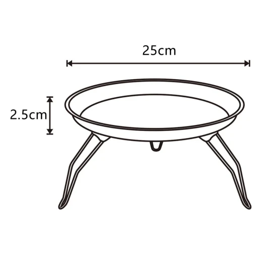 Atad Heavy-Duty Stainless Steel Round Tray with Foldable Legs – 25 cm – Durable, Stable & Easy to Clean - Atad - Image 6