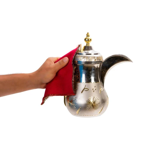 Traditional Cotton Pot Holder 17 cm – Red – Heat Resistant, Heavy Chanel Fabric, Saudi Heritage Design - Atad - Image 2