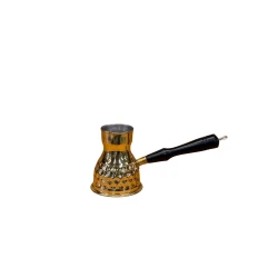 ِAtad Medium Hammered Copper Coffee Pot with Wooden Handle – Traditional Durable Dallah for Arabic & Turkish Coffee