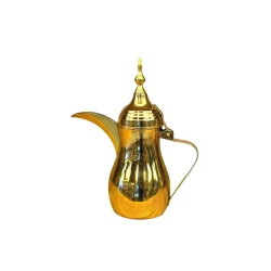 Ruslan Medium Stainless Steel Golden Coffee Dallah – Elegant & Durable Arabic Coffee Pot