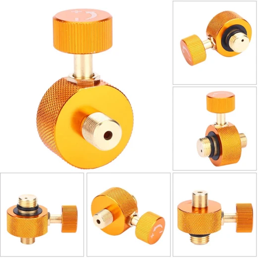 Atad Outdoor Camping Stove Gas Tank Adapter – Copper Gas Cylinder Head Adapter with Control Knob for Camping & Household Use - Atad - Image 3