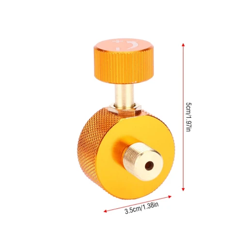 Atad Outdoor Camping Stove Gas Tank Adapter – Copper Gas Cylinder Head Adapter with Control Knob for Camping & Household Use - Atad - Image 2