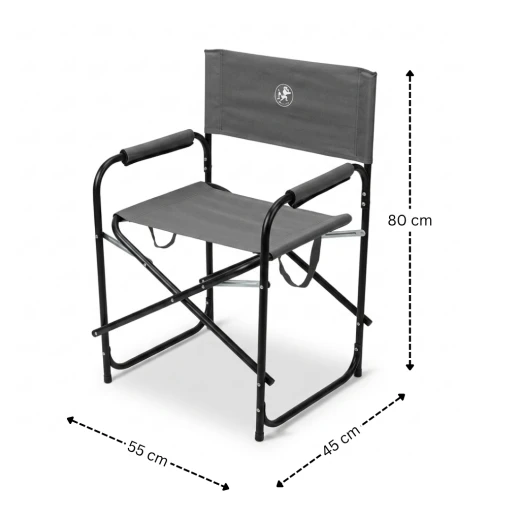 Atad Executive Folding Chair, Grey – Lightweight, Durable & Easy to Carry for Outdoor Activities - Atad - Image 5