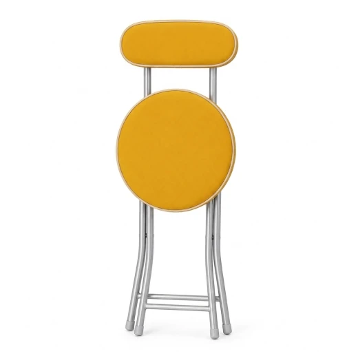 Atad Round Folding Padded Chair, Yellow – Comfortable, Durable & Easy to Carry - Atad - Image 4