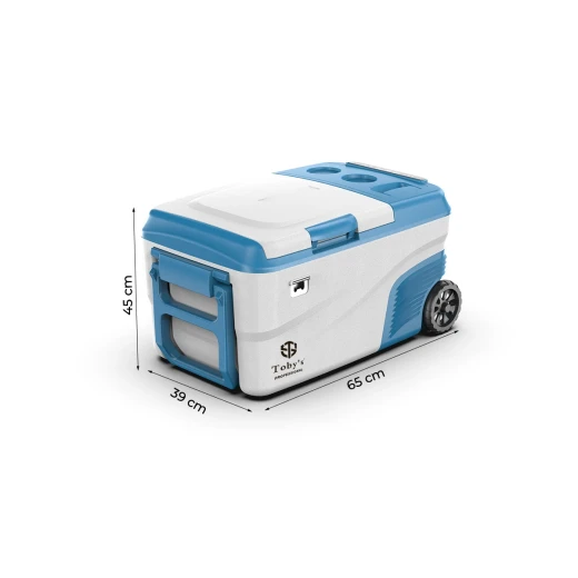 TOBY'S TR-32 Rechargeable 32L Portable Car Fridge & Freezer – 60W Compressor, Smart App Control, Removable Battery, Wheels & Pull Handle for Outdoor Camping - Tobys - Image 2