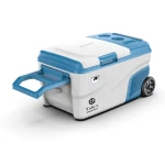 TOBY'S TR-32 Rechargeable 32L Portable Car Fridge & Freezer – 60W Compressor, Smart App Control, Removable Battery, Wheels & Pull Handle for Outdoor Camping - Tobys